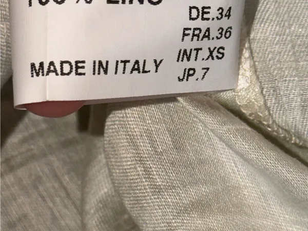 Acquamarine 100% Linen Made In Italy Midi Dress Lagenlook Artisan Chic‎ Sz 4 - Image 5