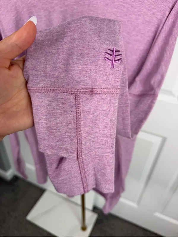 Coolibar UPF 50+ Purple Long Sleeve Sun Protection Top Size L - Image 5
