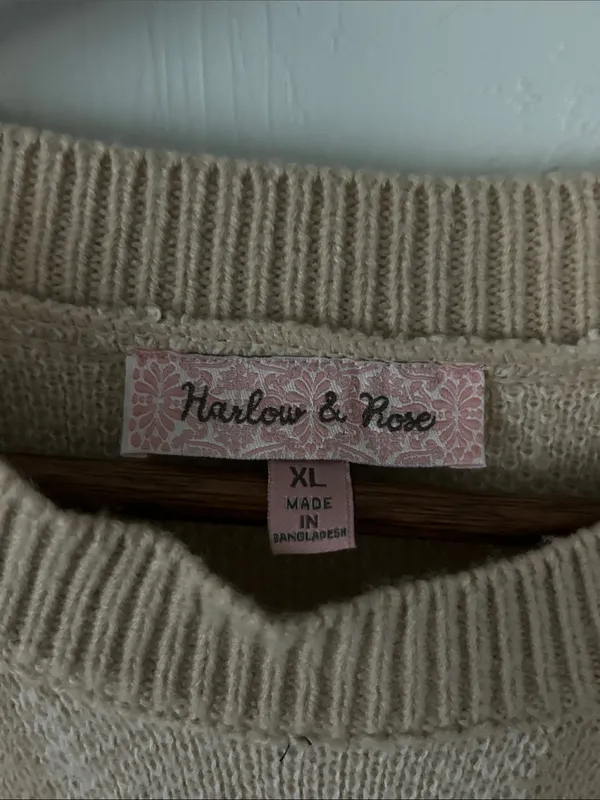 Beige Plaid Women’s Sweater Dress - Image 2