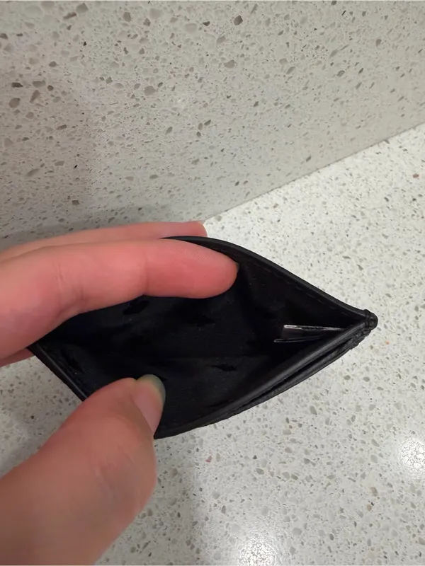 Kate Spade New York Black Glittery Cardholder Small Wallet Black Glitter EUC - Image 6