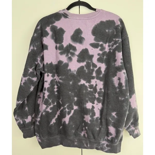 Goodie Two Sleeves Wednesday Nevermore Academy Tie‎ Dye Crewneck Sweatshirt Raven Gothic Medium - Image 3