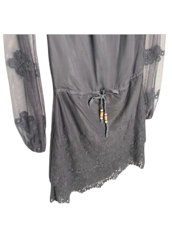 new Chaser ✶ Vintage Inspired Lace Off Shoulder Boho Cocktail Dress ✶ Black ✶ XS - Image 9