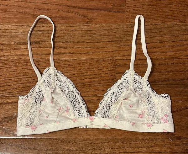 Forever 21 NWOT Lace-Trim Ditsy Floral Bralette - small - Image 3
