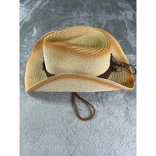 Lucky 7 USA Straw Cowboy Hat Longhorn Western Cowgirl One Size - Image 4