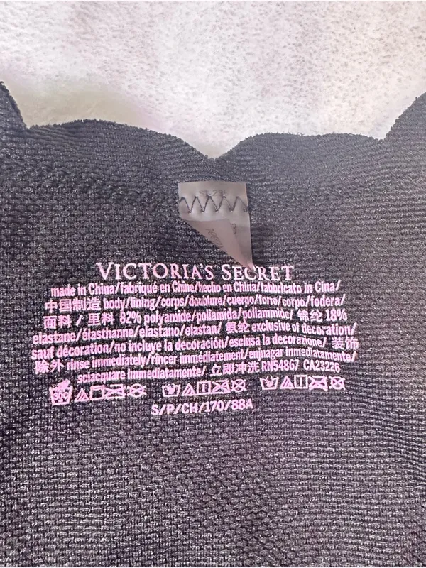 Victoria's Secret Black Scalloped Swim Top - Image 6