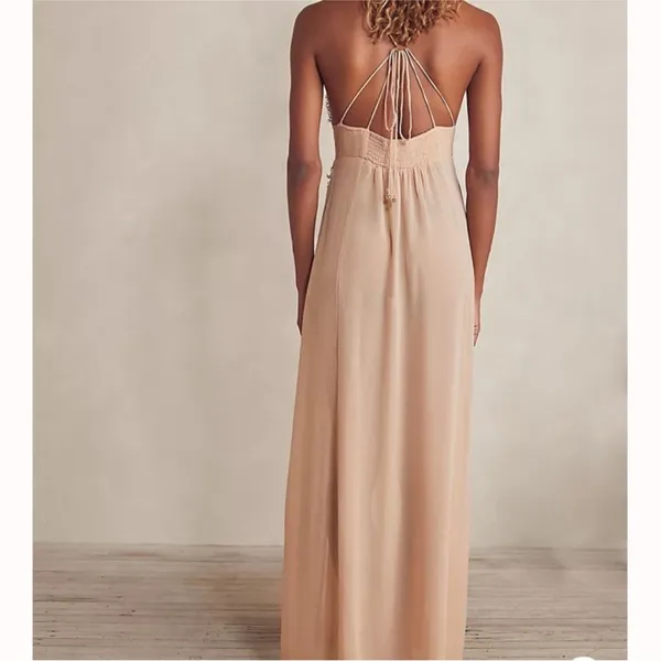 Free People “Current Obsession Maxi Slip” Dress - Pink Sand Dune - Image 3