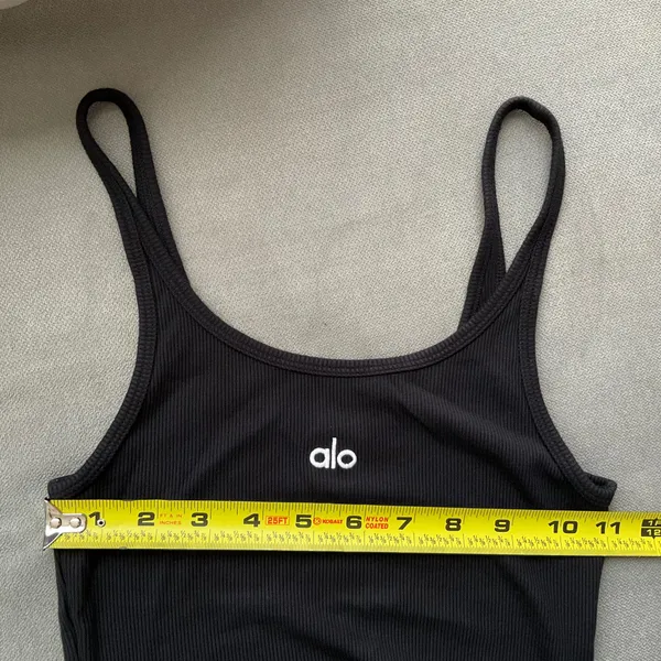 Alo Yoga Ribbed Prosper Tank Black XS - Image 3