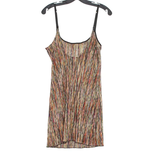 Free People Slip Dress Mini XS Spaghetti Strap Boho Festival Y2K Colorful Ribbed - Image 5