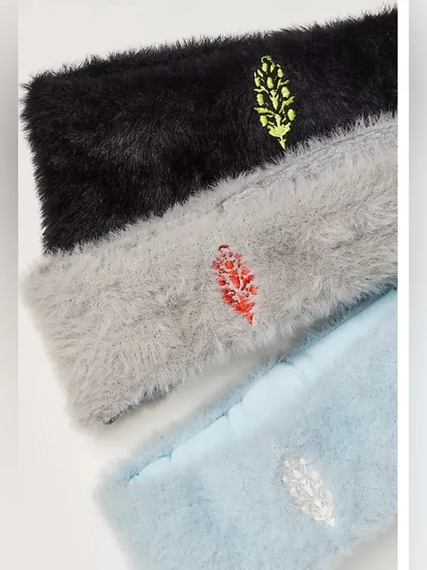 Free People Movement $28 NWT Slopeside Sherpa Earwarmer grey/red - Image 2