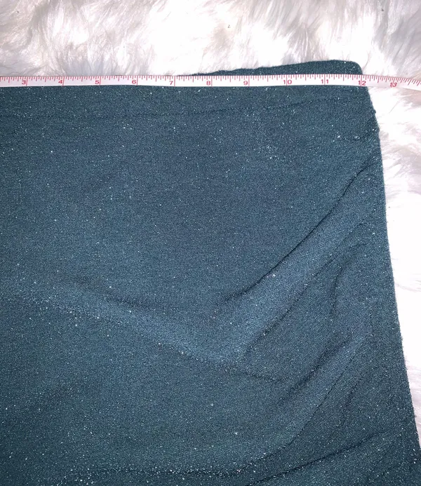 Princess Polly 4SI3ENNA Teal Sparkle Skirt And Crop Top Set XS - Image 8