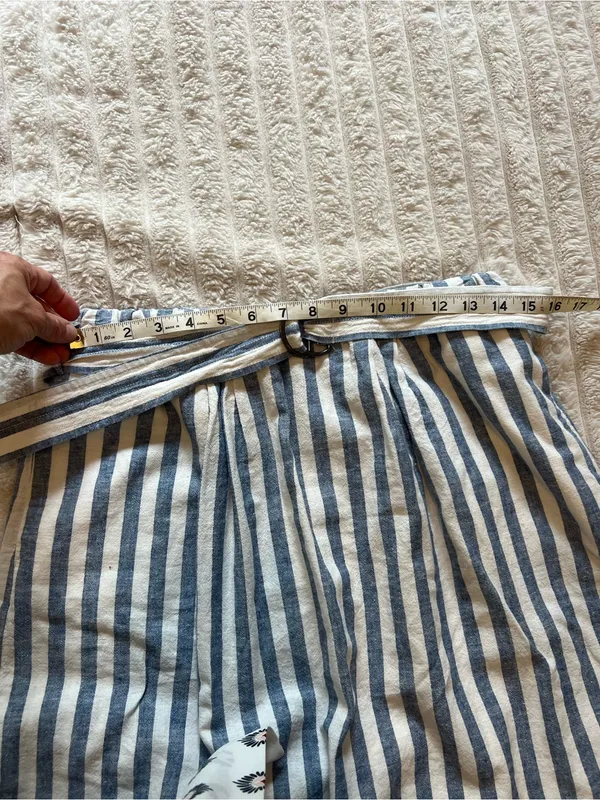 Loft blue and white strip summer skirt - Image 4