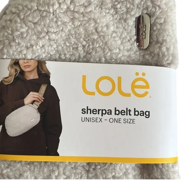 Lolë Sherpa Belt Bag Cream Ivory Fleece Crossbody Fanny Pack Unisex NWT - Image 10