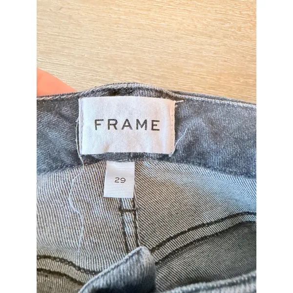 Frame‎ Le Super High Straight Jeans Womens Faded Black 29 - Image 2