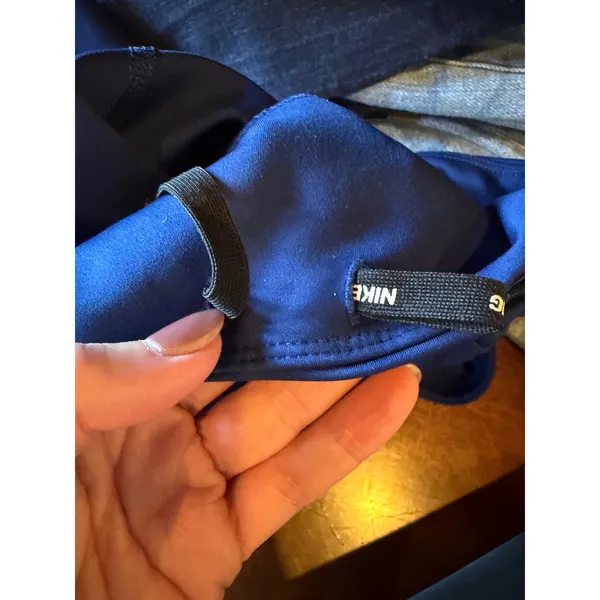 Nike Dri FIT Leggings Women Medium Blue Cropped Laser Cut Pockets‎ Athleisure - Image 11