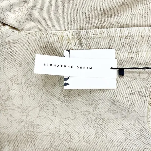 NWT‎ ZARA The Dreed Cropped Printed Flare Jeans Women's Size 4 Tan Cottagecore - Image 8
