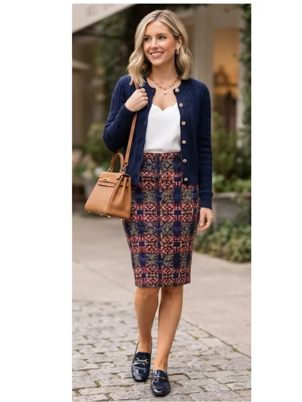 LuLaRoe Cassie Geometric Skirt Size Small Pull On Stretchy Pencil Skirt NWT - Image 8