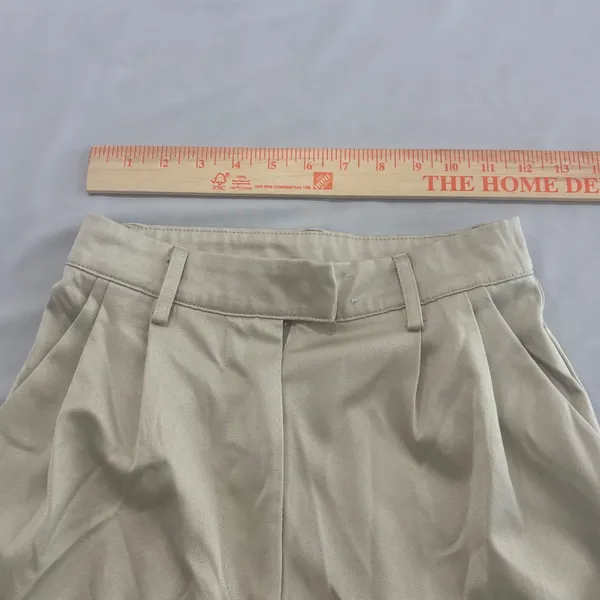 Princess Polly Beige Wide Leg Pleated Trousers High Waisted Tan Pants Size 0 US - Image 3