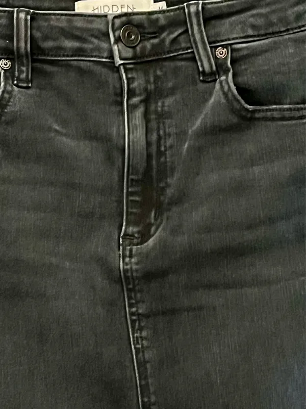 Hidden Long Dark Wash Denim Skirt, M - Image 4
