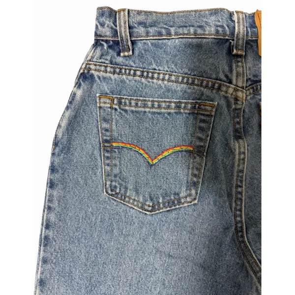 Levi's 551 Relaxed Fit Tapered Leg‎ Classic Blue Denim Jeans Women's Size 8 Med - Image 10
