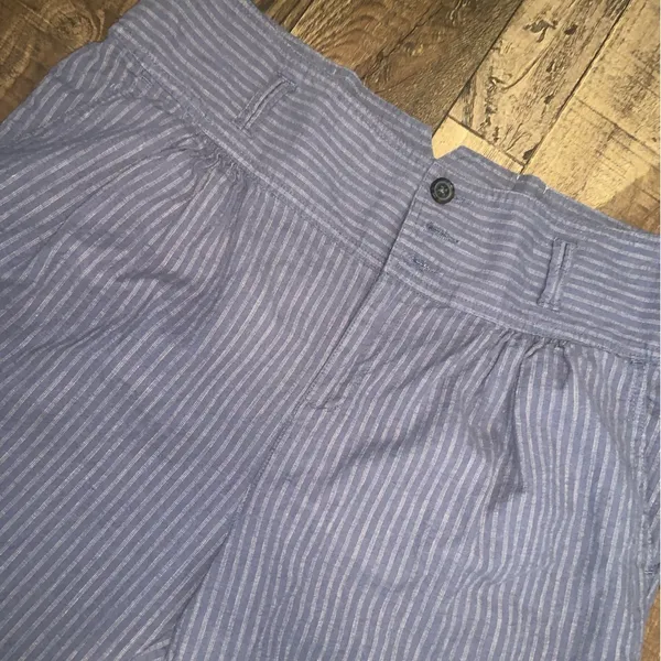 Sundance Womens Amelia linen Pant in Blue Stripe 12 $100 stripes fall casual - Image 8