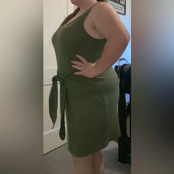 Aerie Green Knot Front Midi Dress Size XL​​ - Image 11