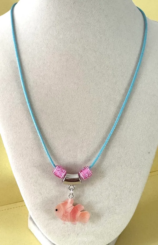 Sea Life Fish Necklace (55) 🐠 Pink - Image 3