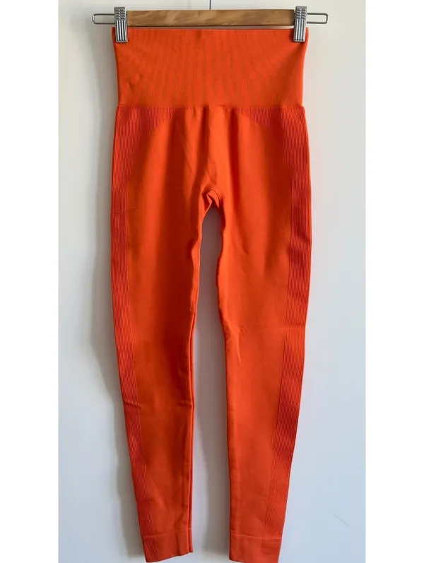 SET Active x Madelyn Cline Sculptflex Seamless Leggings Orange XS High Rise - Image 6