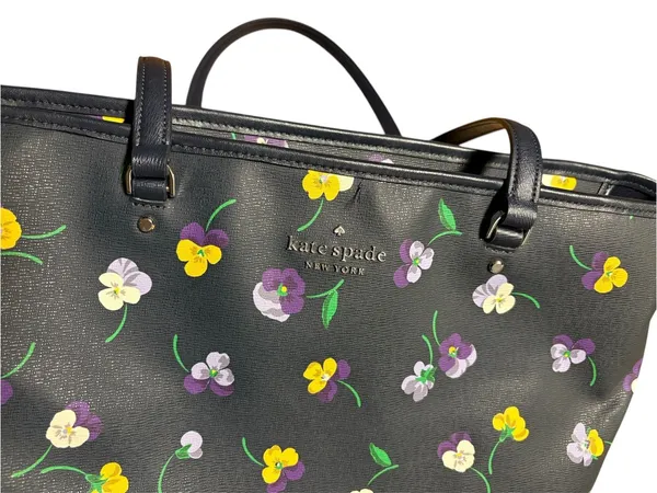 Kate Spade Blue & Yellow Floral Tote - Image 12