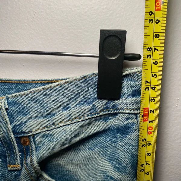 Levi's Premium 501 Light Wash Button Fly Distressed Jeans Women's size 25 - Image 11