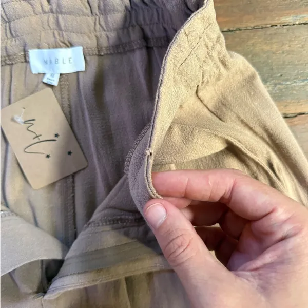 NWT Mable Linen Blend Wide Leg Trouser Style Pants ~ Size Medium 💚🍄 - Image 7