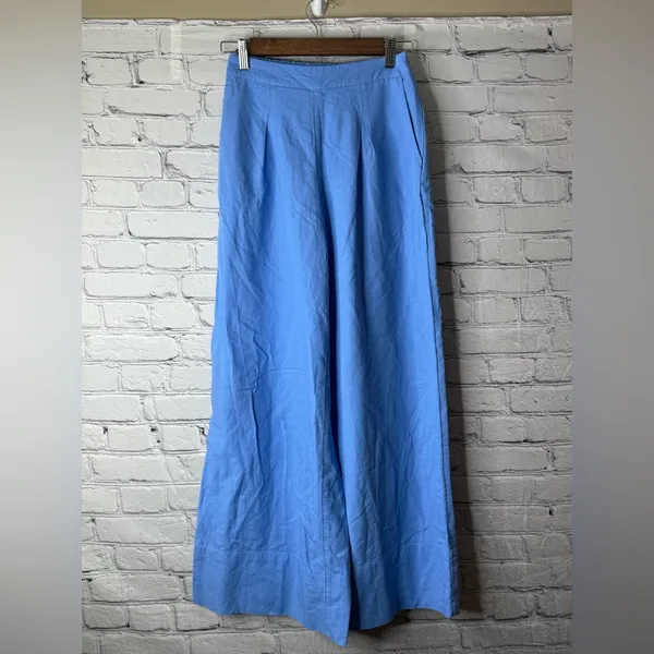 Free People Light Blue high rise wide leg pants size xs - Image 3