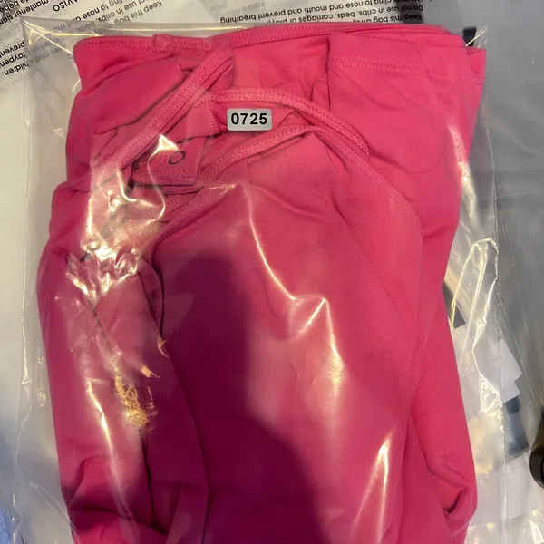 725 | Hollister Barbie‎ Pink Ling Sleeve Bodysuit Women Small Scoop Neck Stretch - Image 5