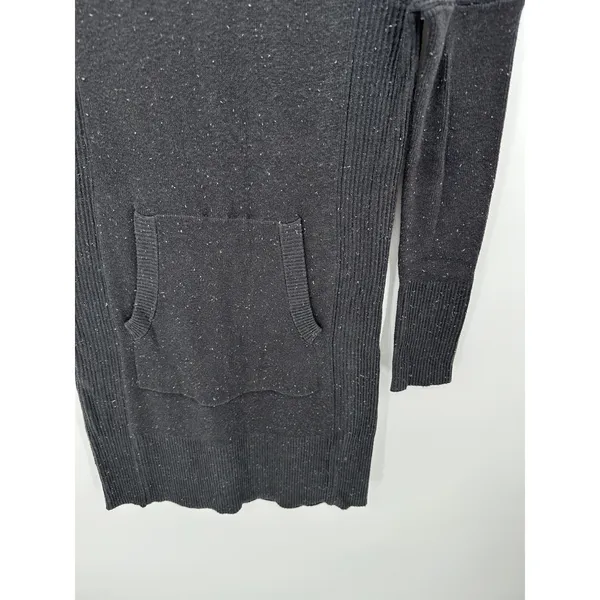 Prana Avalone Dress Womens Small Grey Two-Tone V-Neck Knit Sweater W33180721‎ - Image 4