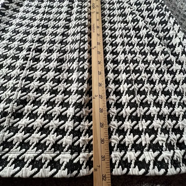Chris‎ McLaughlin Houndstooth Sheath Dress Black White Short Sleeve Size 6 Retro - Image 10