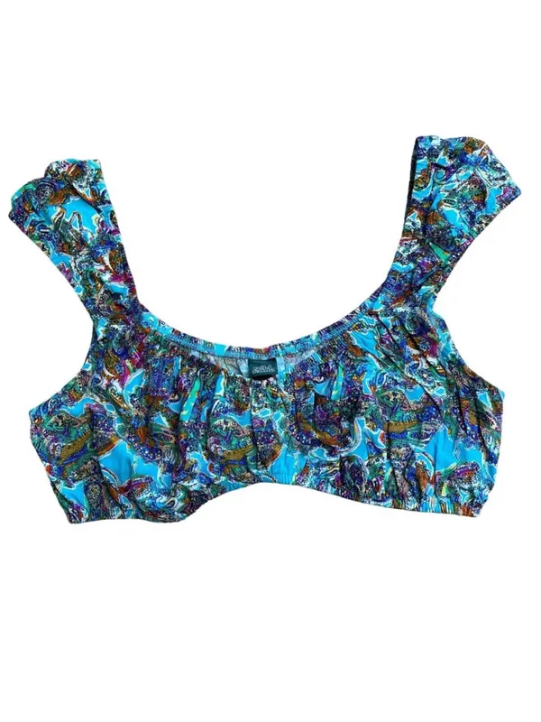NEW Wild Fable™ Blue Paisley Women's Cap Sleeve Tiny Top M - Image 2