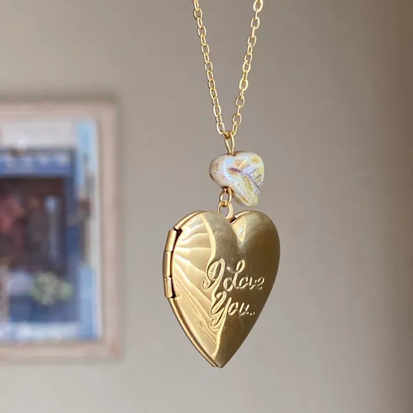 Handmade cute fairy cottage heart locket Necklace - Image 5