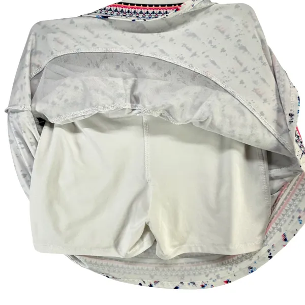 Lucky In Love Ruffled Tiered Tennis Skort Womens S White‎ Abstract Sporty Chic - Image 11