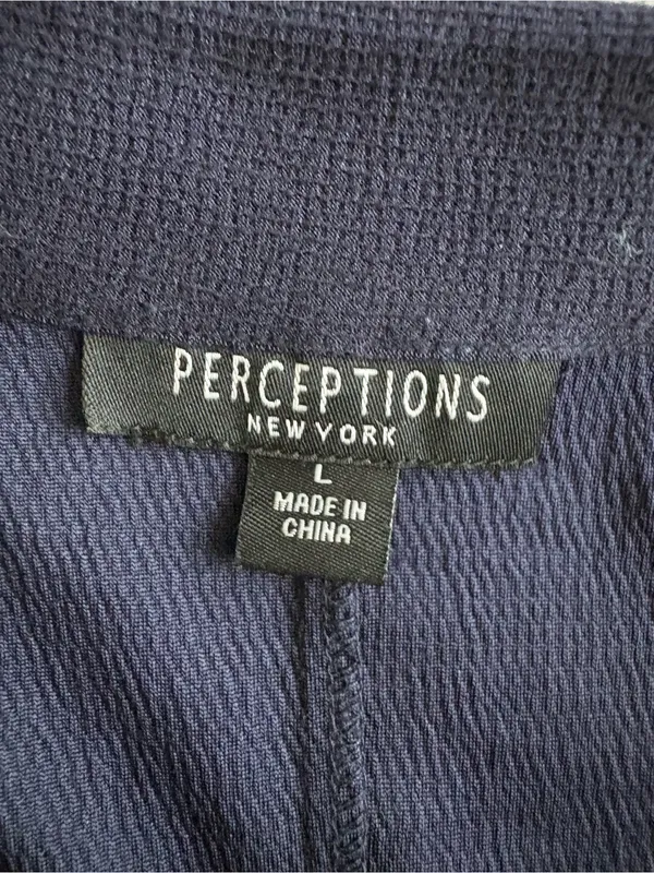 Perceptions Navy Button-Front Maxi Dress - Image 4