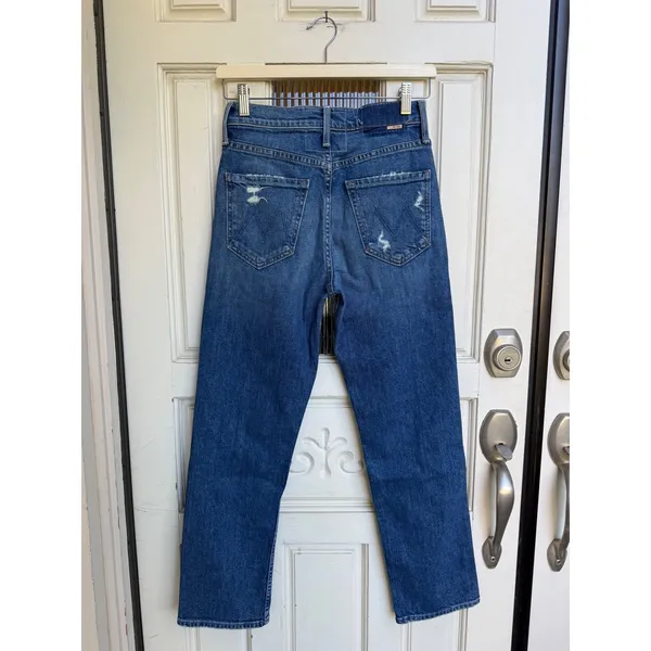 Mother‎ Superior The Tomcat Playing W Scissors High Rise Straight Jeans Size 25 - Image 3