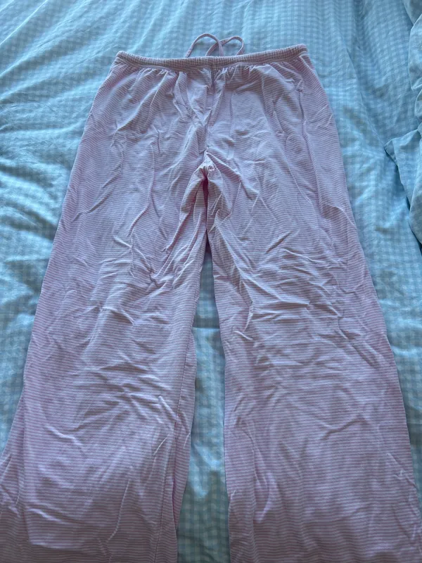 Edikted Pink Striped Pants - Image 3