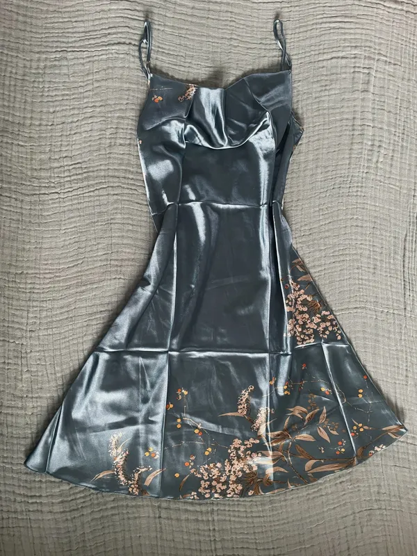 Silk Slip Dress Multi Size L - Image 2
