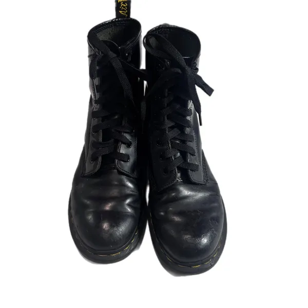 Dr. Martens 8-Eye Black Leather Lace-Up Combat Boots UK 6 US Women 8 - Image 17