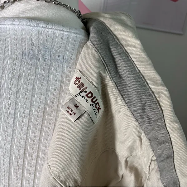 American Vintage Y2K Cream Zip Detroit Jacket Utility Barn Chore Collared‎ Jacket Womens Medium - Image 6