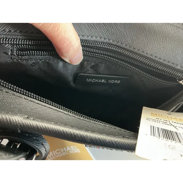 Michael Kors Jet Set Travel XS Tote Black MK Signature Coated Canvas NWT $328 - Image 10