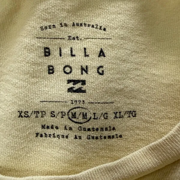 Billabong Womens Yellow Tropical Volcano Graphic Tee Shirt ABJZT00192 Medium - Image 5