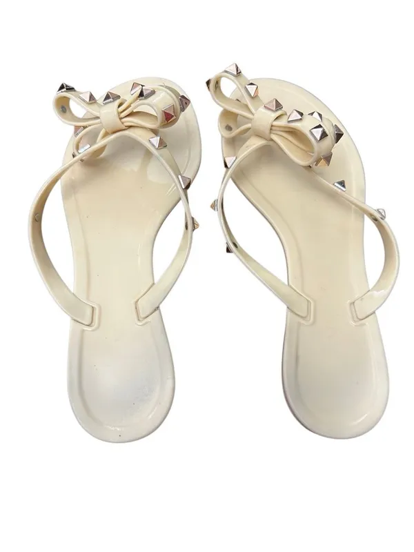 Valentino Garavani Rockstud Jelly Flip Flops -  3 Missing studs - Image 2