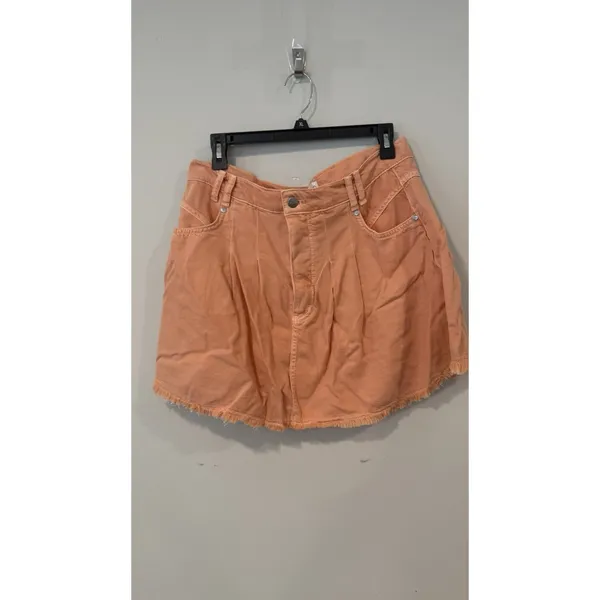 Anthropologie Pilcro Pleated Micro Denim Skirt Fall Festival Size 12 - Image 4