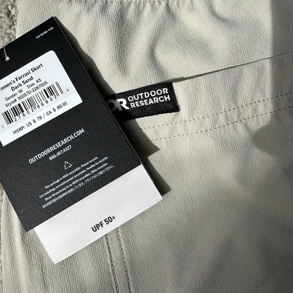 Outdoor Research Ferrosi Skort Breathable UPF Protection Dark Sand NWT XS - Image 5