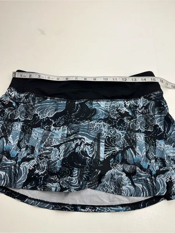Lululemon‎ Play Off The Pleats Skirt Skort Eternal Wave Starlight Black Womens 8 - Image 3