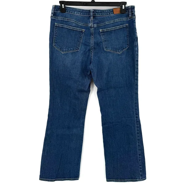 Lands' End Size 12 Mid Rise‎ Bootcut Jeans Denim Pants Blue Not Distressed - Image 2